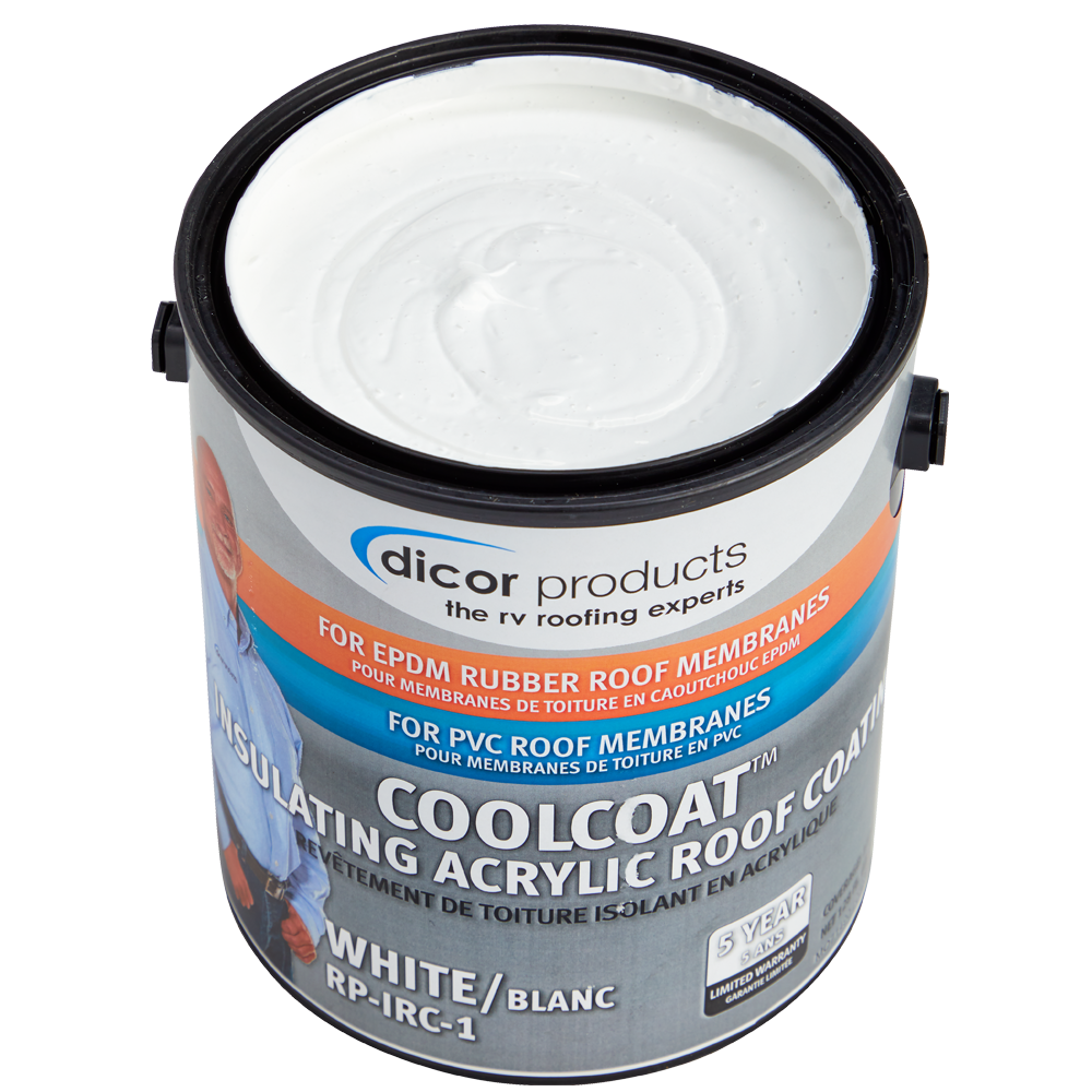 Dicor CoolCoat Acrylic Roof Coating, Part 2 for EPDM & PVC Roofing, 1 Gallon - RP-IRC-1