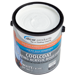 Dicor CoolCoat Acrylic Roof Coating, Part 2 for EPDM & PVC Roofing, 1 Gallon - RP-IRC-1