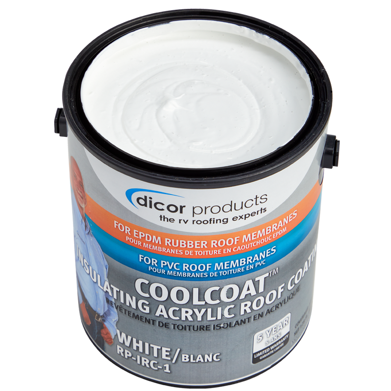 Dicor CoolCoat Acrylic Roof Coating, Part 2 for EPDM & PVC Roofing, 1 Gallon - RP-IRC-1