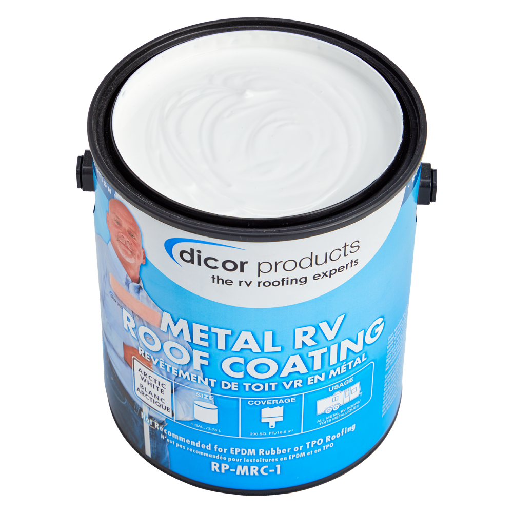 Dicor Elastomeric Metal RV Roof Coating, White, 1 Gallon - RP-MRC-1