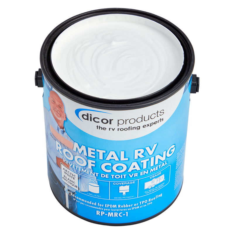 Dicor Elastomeric Metal RV Roof Coating, White, 1 Gallon - RP-MRC-1