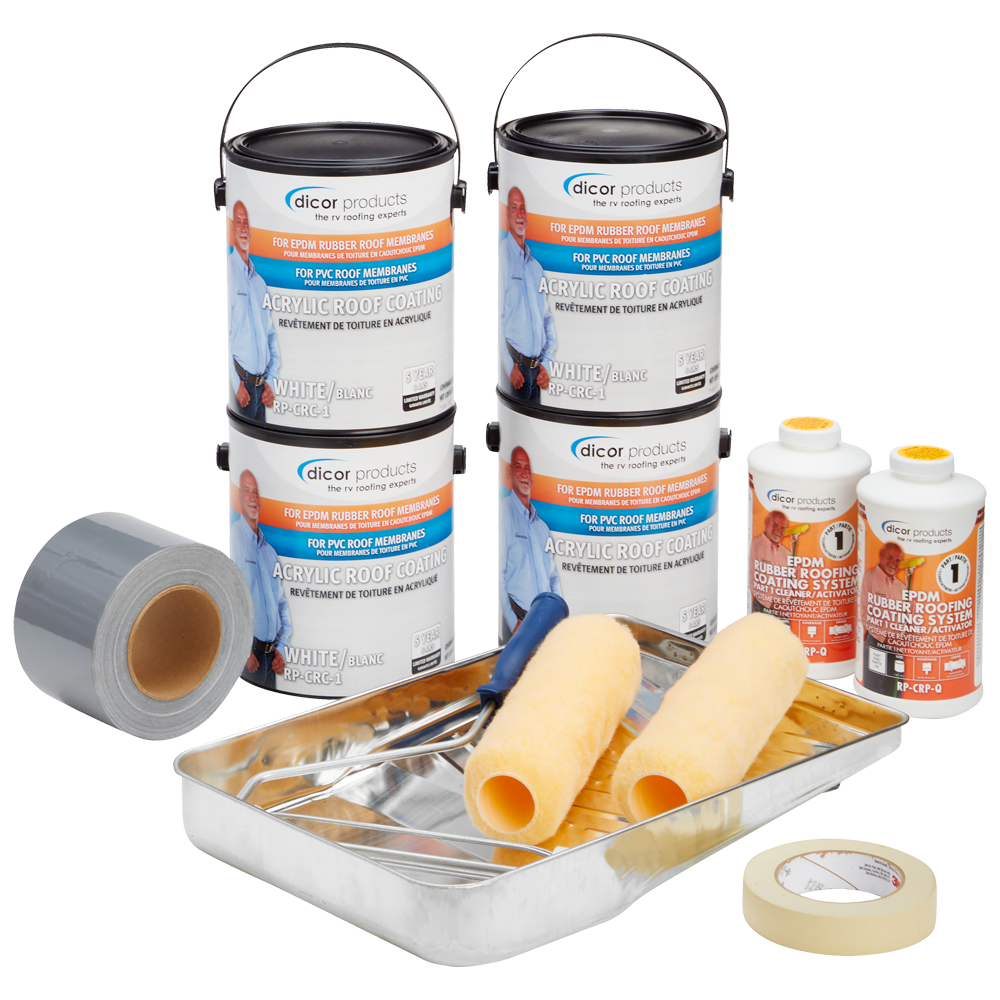 Dicor RV Roof Renew Kit for a 30 ft Rubber Roof - RP-RRK-30