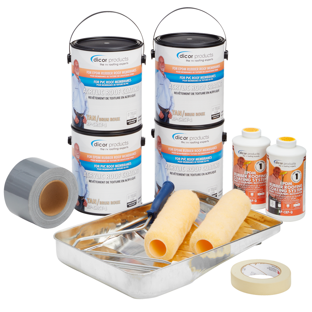 Dicor RV Roof Renew Kit for a 30 ft Rubber Roof - RP-RRKT-30