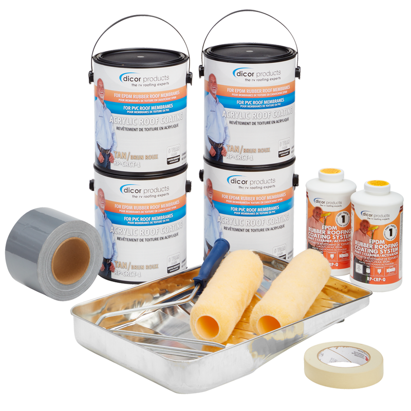 Dicor RV Roof Renew Kit for a 30 ft Rubber Roof - RP-RRKT-30