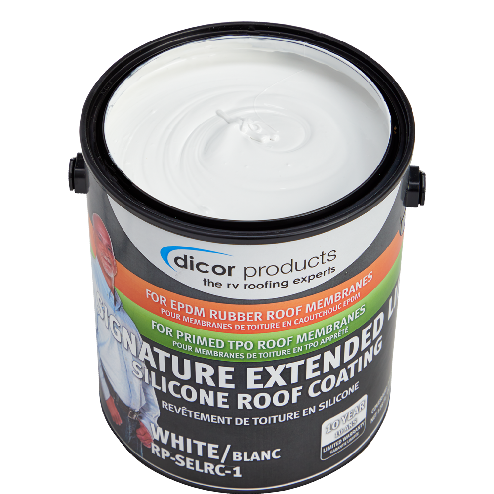 Dicor Signature Extended Life Silicone Roof Coating, Part 2 for EPDM & TPO Roofing, 1 Gallon - RP-SELRC-1