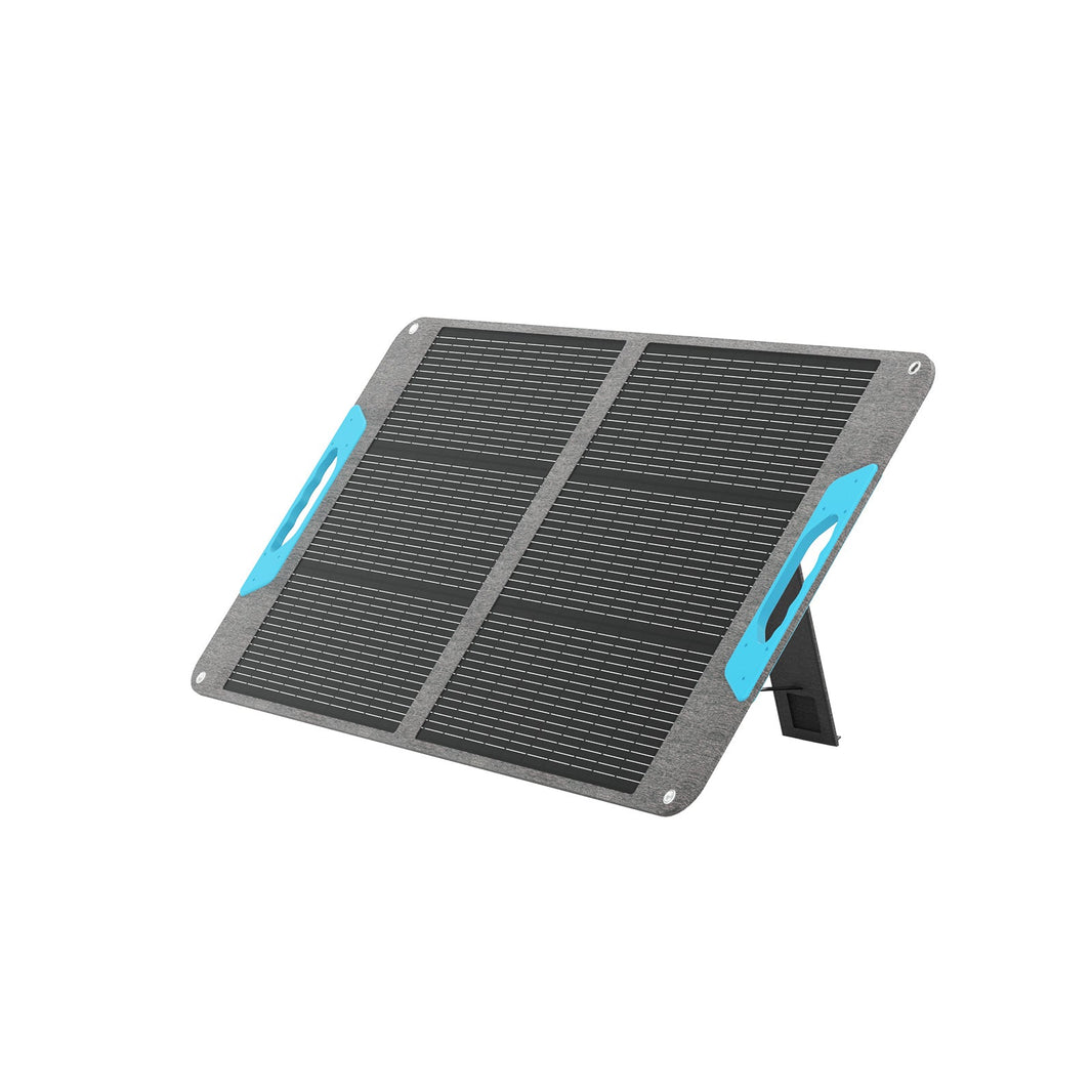 Renogy E.Flex portable solar panel unfolded with kickstands