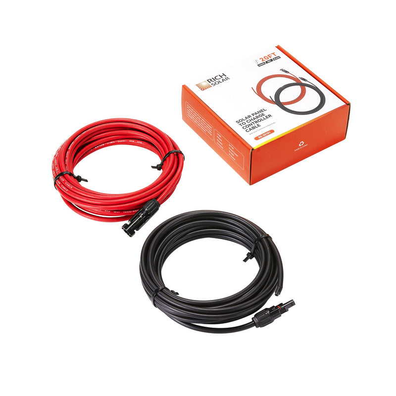Rich Solar 10 Gauge Extension Cable to Connect Solar Panel to Charge Controller