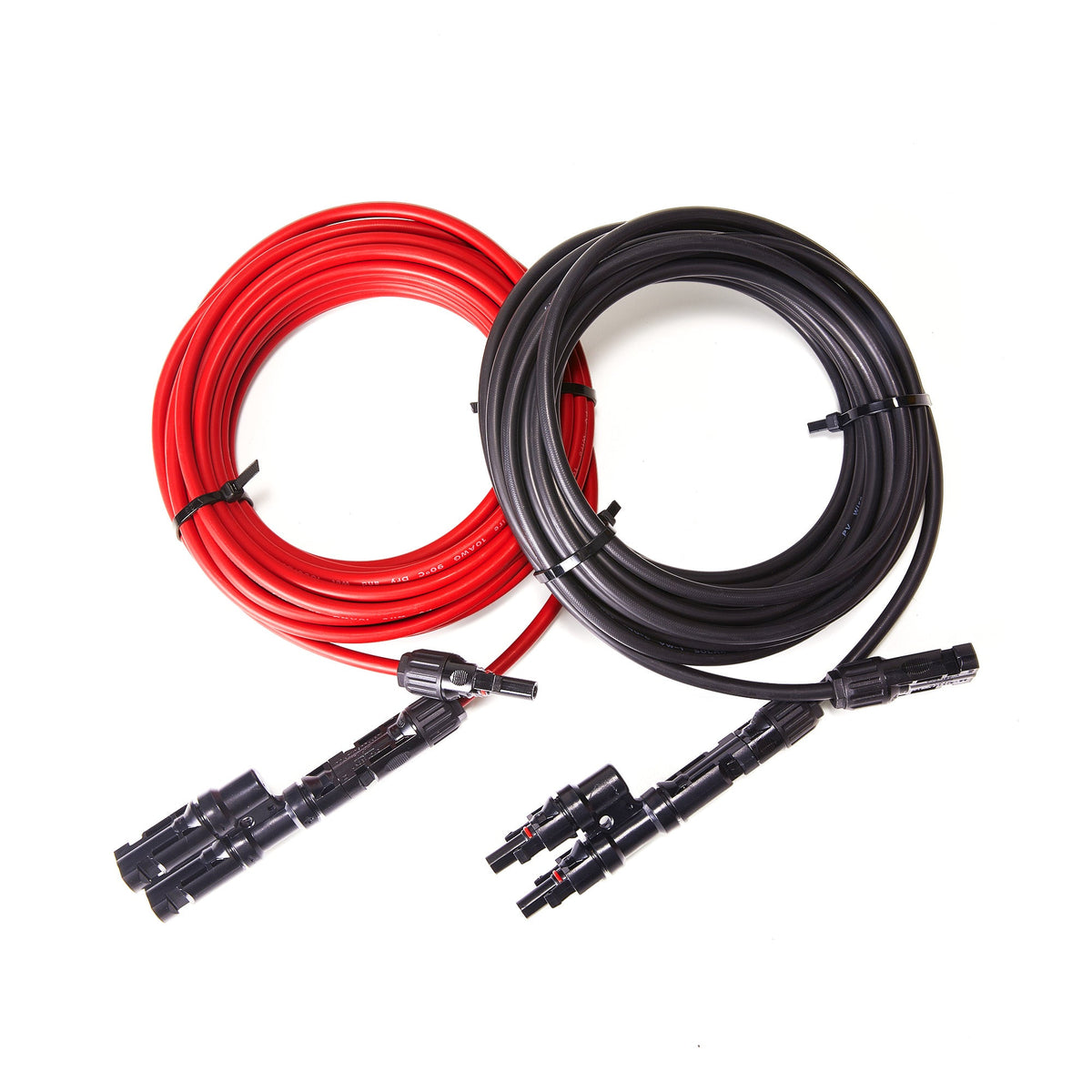 Rich Solar 10 Gauge Solar Panel Extension Cable with Male and Female Solar Connector Ends and Parallel Connectors