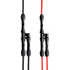 Rich Solar 10 Gauge Solar Panel Extension Cable with Male and Female Solar Connector Ends and Parallel Connectors