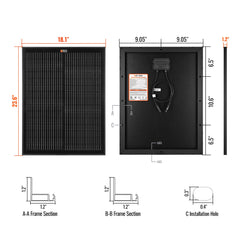 Rich Solar MEGA 50 ONYX 50 Watt Solar Panel