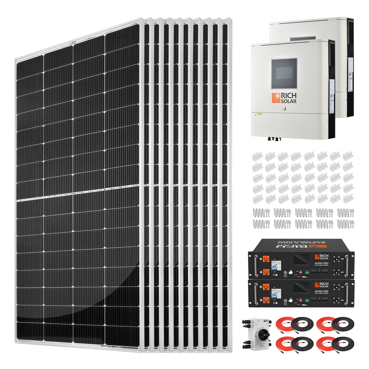 Rich Solar 2500W 48VDC-240VAC Solar Kit