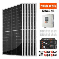Rich Solar 2500W 48VDC-120VAC Solar Kit