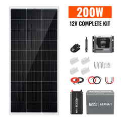 Rich Solar Complete 200W Solar Kit with Battery & Inverter