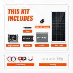 Rich Solar Complete 200W Solar Kit with Battery & Inverter