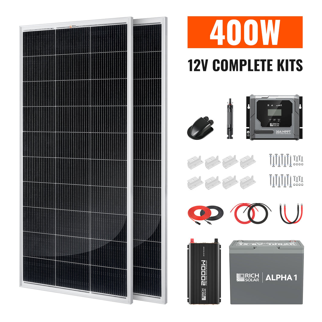 Rich Solar Complete 400W Solar Kit with Battery & Inverter