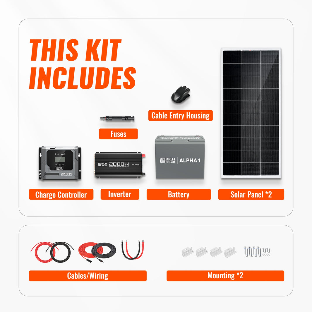 Rich Solar Complete 400W Solar Kit with Battery & Inverter