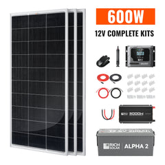 Rich Solar Complete 600W Solar Kit with Battery & Inverter