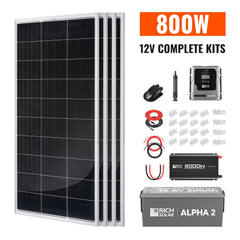 Rich Solar Complete 800W Solar Kit with Battery & Inverter