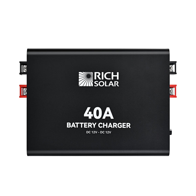 Rich Solar 12V 40A DC-DC Battery Charger for RVs, Vans, Boats & Off-Grid Systems