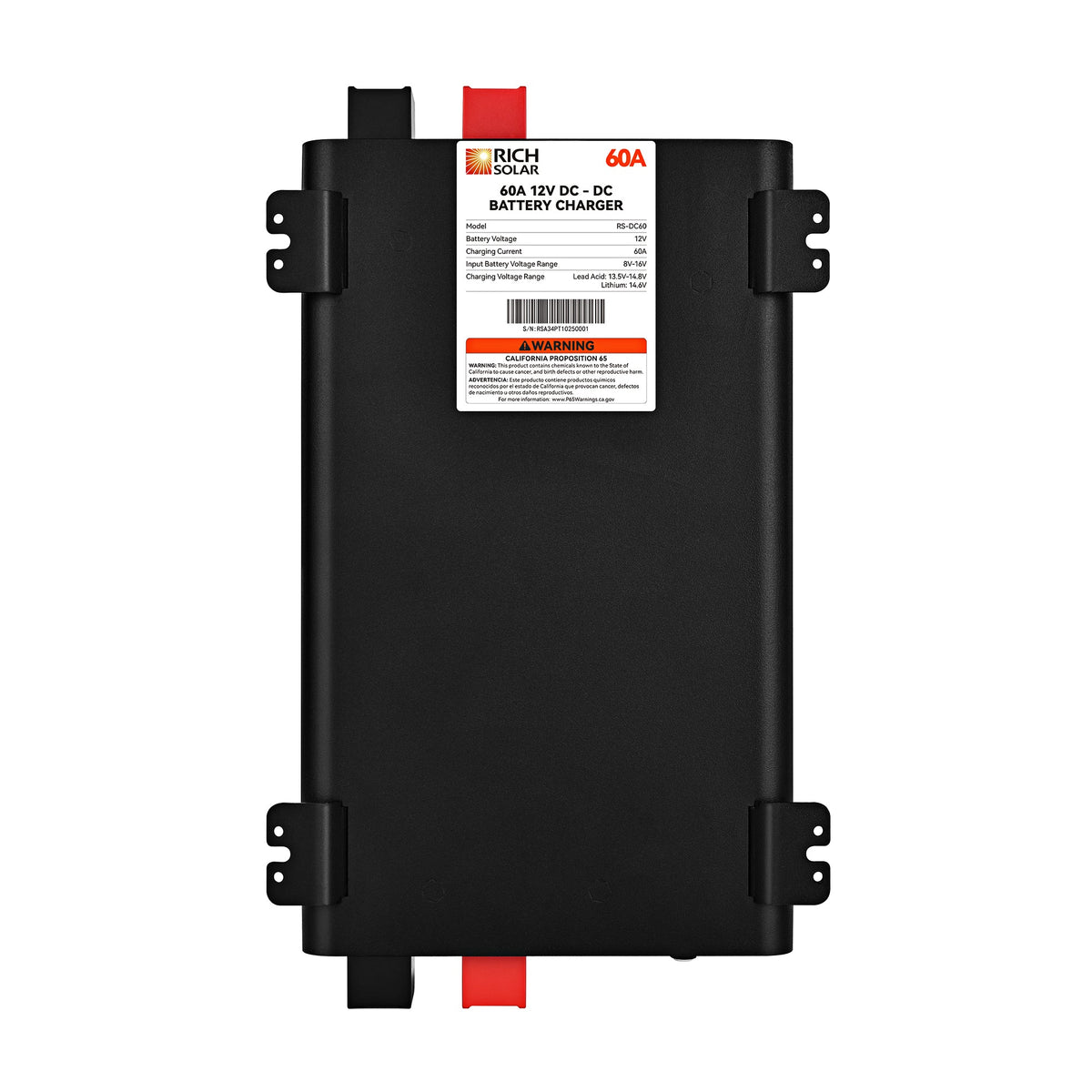 Rich Solar 12V 60A DC-DC Battery Charger for RVs, Vans, Boats & Off-Grid Systems