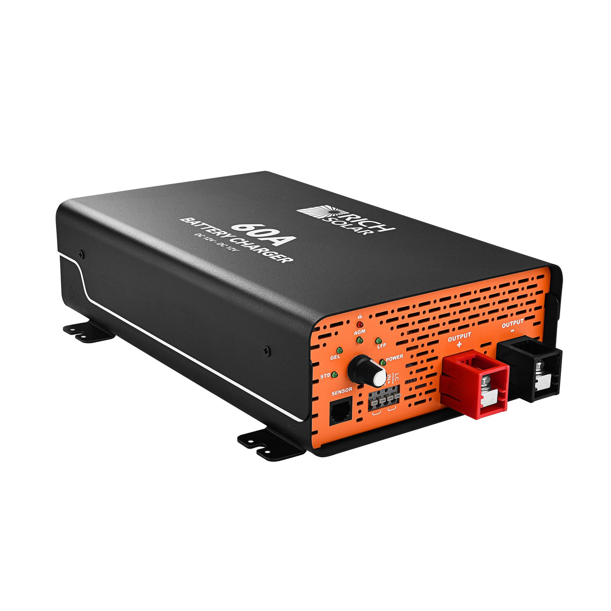Rich Solar 12V 60A DC-DC Battery Charger for RVs, Vans, Boats & Off-Grid Systems