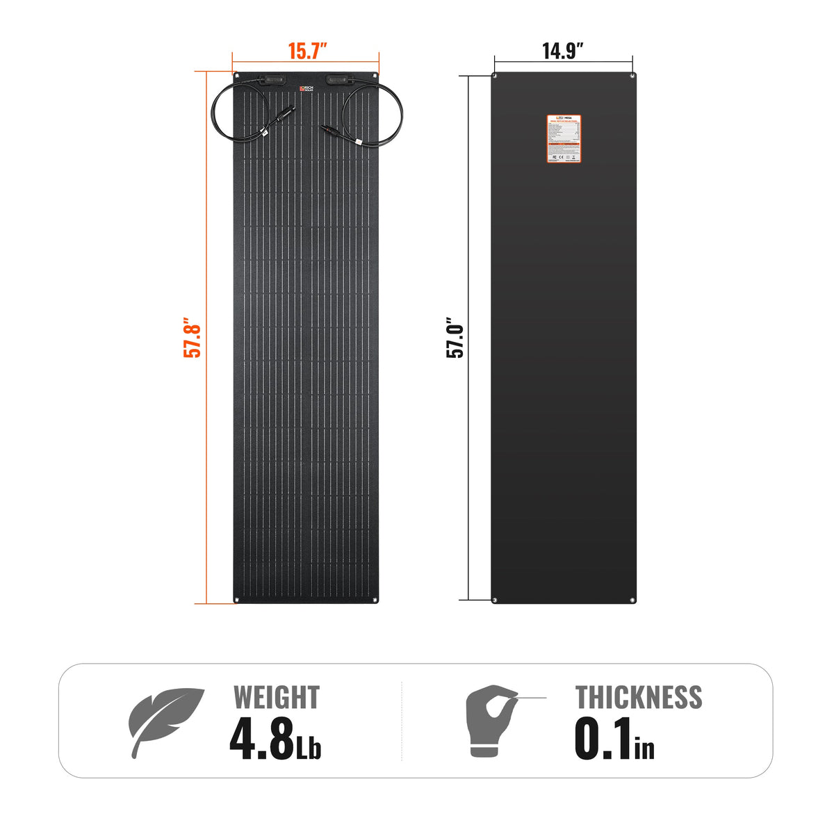 Rich Solar MEGA 100 FLEX 100W 12V Flexible Solar Panel