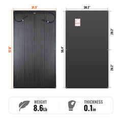 Rich Solar MEGA 200 PRO FLEX 200W 24V Flexible Solar Panel