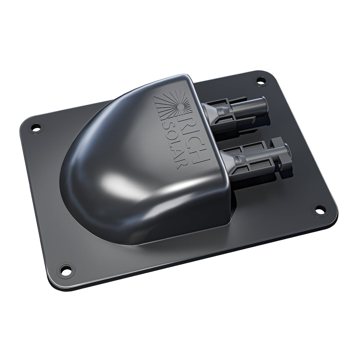 Rich Solar Cable Entry Plate IP68 Waterproof Polypropylene Housing with UL Certified 1FT 10AWG Wires and Solar Connectors