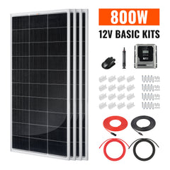 Rich Solar Basic 800 Watt Solar Kit Solar Panel & Charge Controller Kit for RVs, Vans & Off-Grid Applications