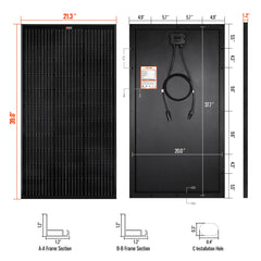 Rich Solar MEGA 100 ONYX 100 Watt Solar Panel