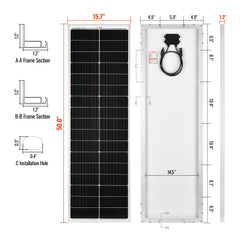 Rich Solar MEGA 100 SLIM 100 Watt Slim Solar Panel
