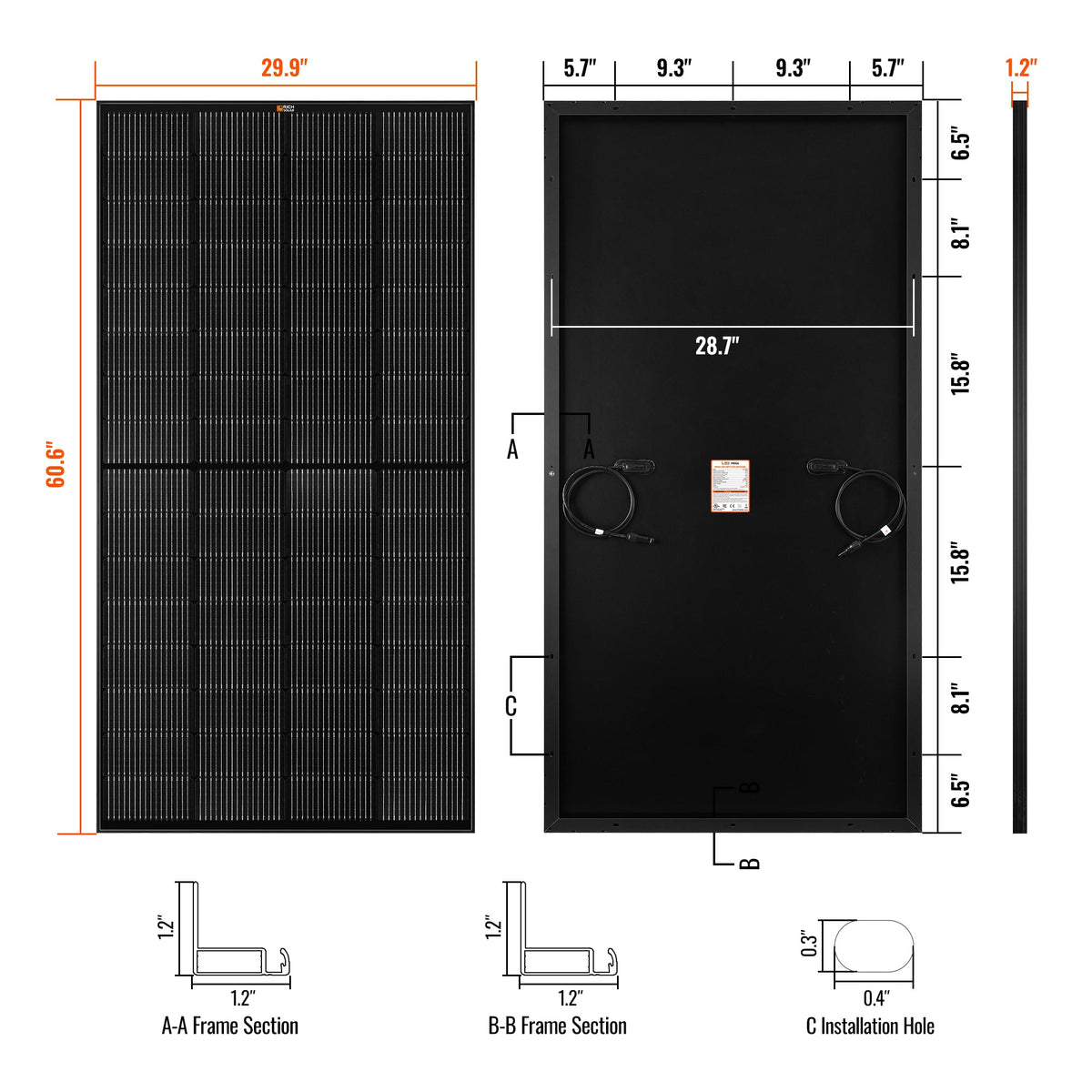 Rich Solar MEGA 250 ONYX 250 Watt Solar Panel