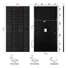 Rich Solar MEGA 250 ONYX 250 Watt Solar Panel