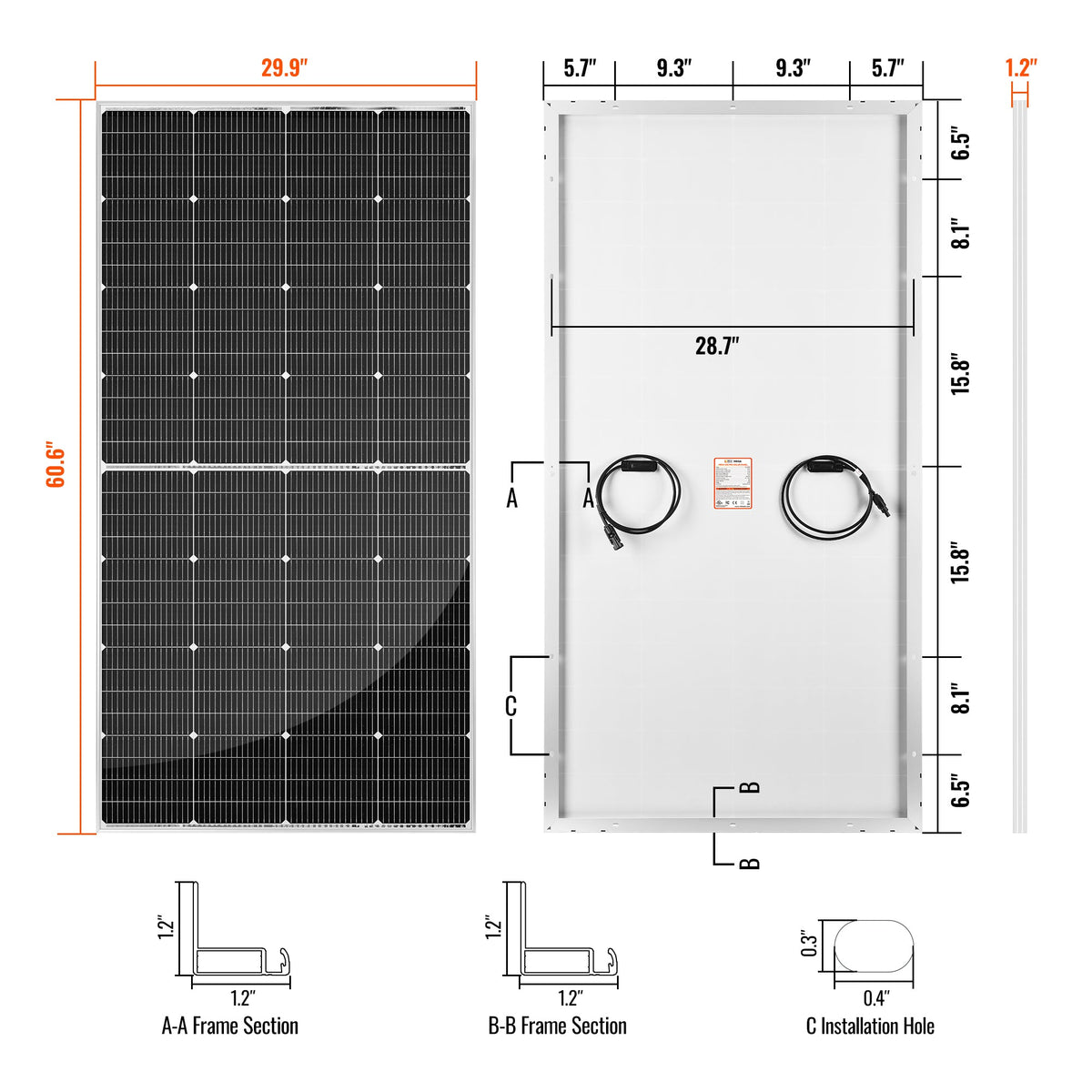 Rich Solar MEGA 250 PRO 250 Watt 24 Volt Solar Panel