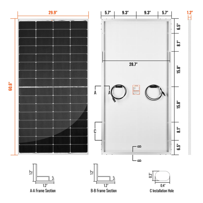 Rich Solar MEGA 250 250 Watt Solar Panel
