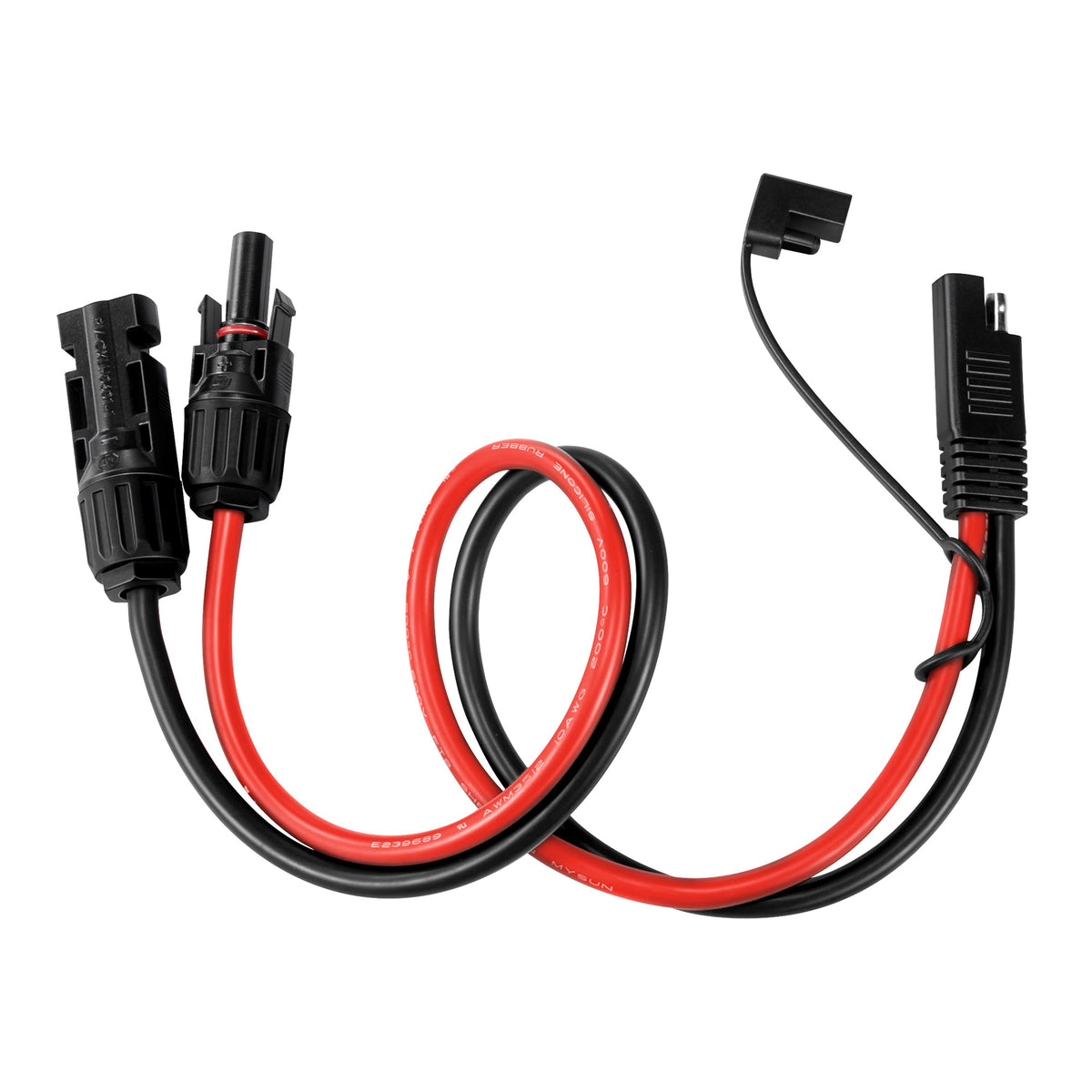 Rich Solar 10AWG Solar Connector to SAE Adapter Connect Solar Panel Connectors to SAE Plug