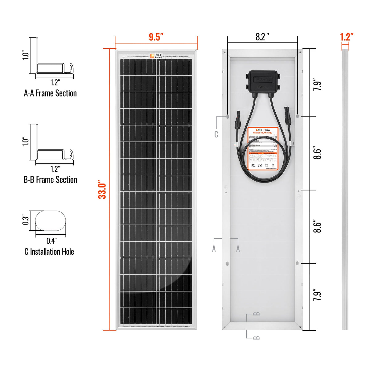 Rich Solar MEGA 35 35 Watt Solar Panel
