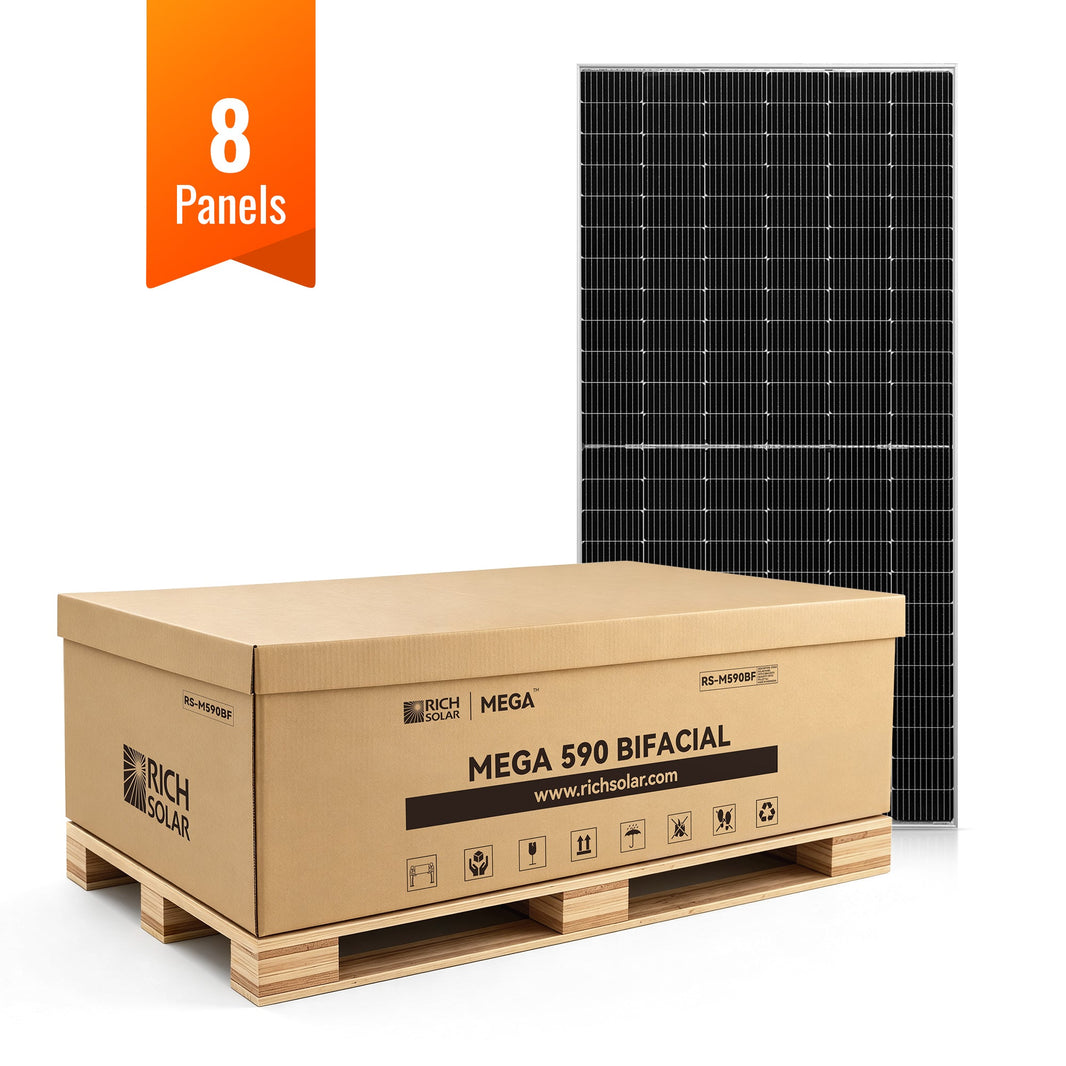 Rich Solar MEGA 590 BIFACIAL 590 Watt Bifacial Solar Panel