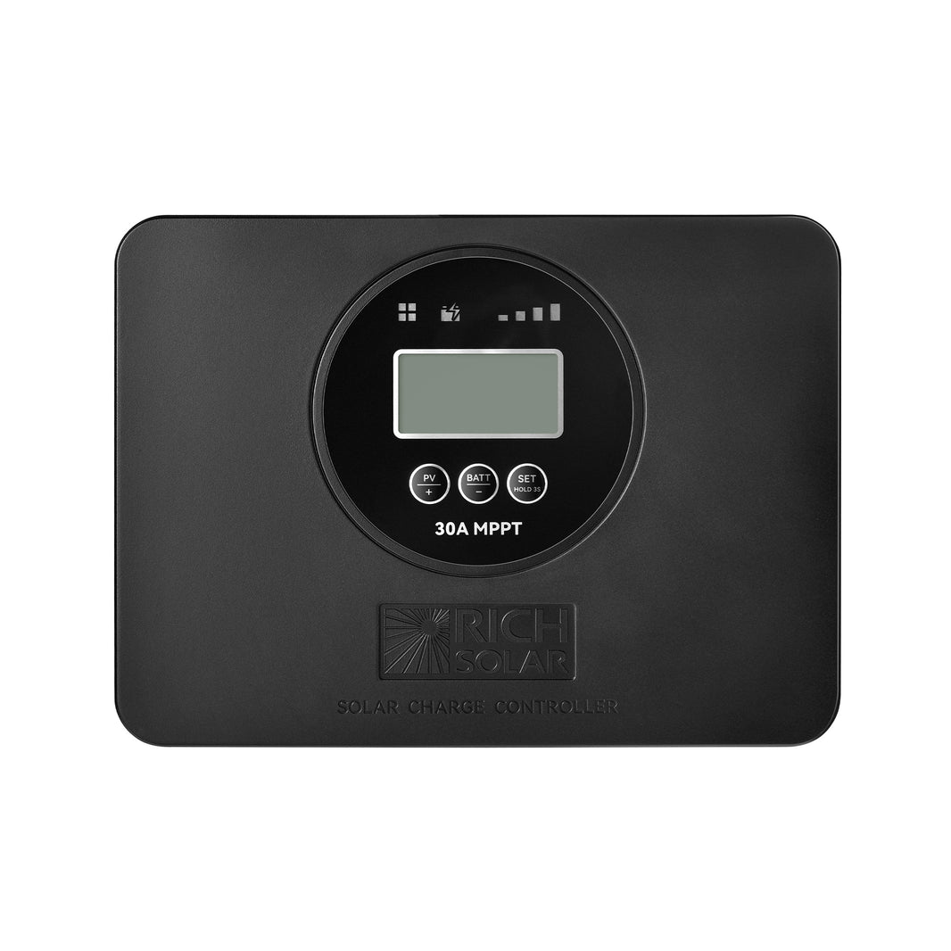Rich Solar BRAVO PRO 30 Premium 30A 12V/24V MPPT Flush Mount Solar Controller for RVs, Trailers, Campers, Vans, Boats, Off-Grid