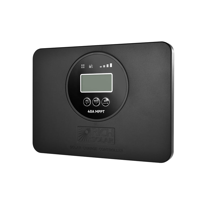 Rich Solar BRAVO PRO 40 Premium 40A 12V/24V MPPT Flush Mount Solar Controller for RVs, Trailers, Campers, Vans, Boats, Off-Grid