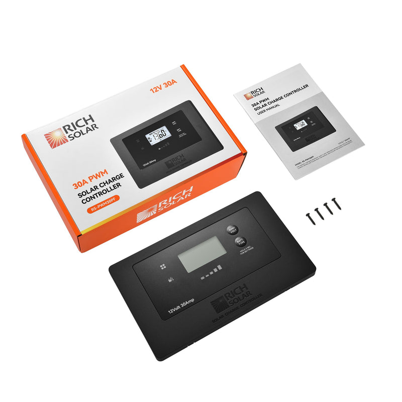 Rich Solar BRAVO AIR 30 30A Flush Mount PWM Solar Charge Controller