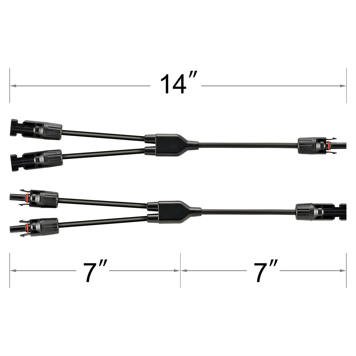 Rich Solar Y Branch 2-to-1 Solar Panel Parallel Adapters