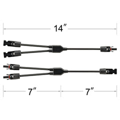Rich Solar Y Branch 2-to-1 Solar Panel Parallel Adapters