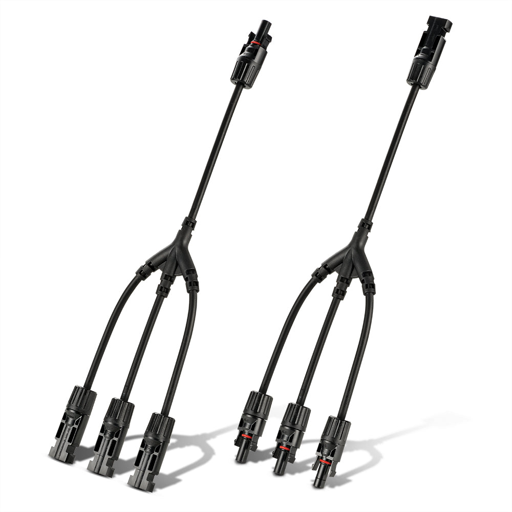 Rich Solar Y Branch Parallel Adapters 3-to-1 3-to-1 Weatherproof Parallel Adapters for Solar Panels