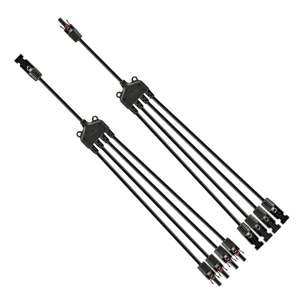 Rich Solar Y Branch Parallel Adapters 4-to-1 4-to-1 Weatherproof Parallel Adapters for Solar Panels