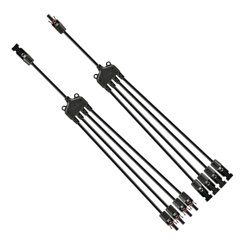 Rich Solar Y Branch Parallel Adapters 4-to-1 4-to-1 Weatherproof Parallel Adapters for Solar Panels