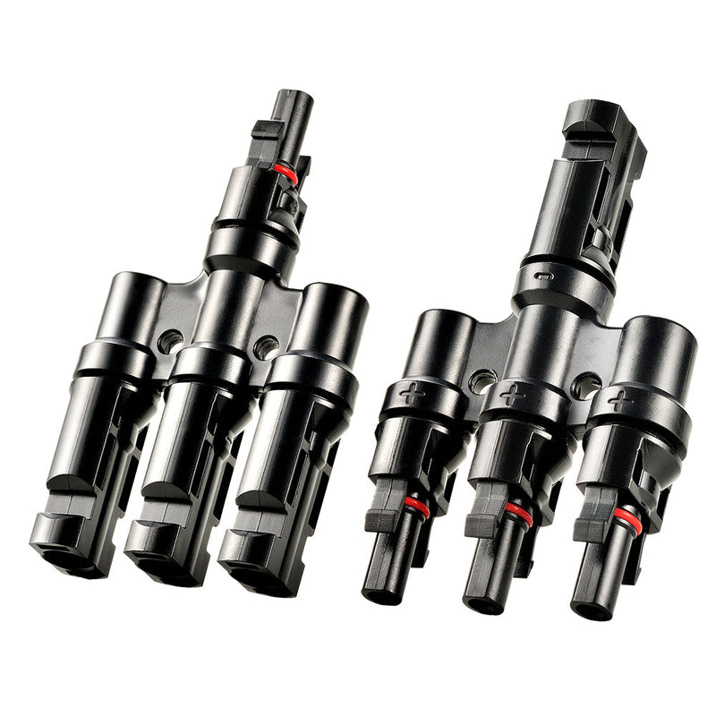 Rich Solar Y Branch Parallel Connectors 3-to-1 3-to-1 Weatherproof Parallel Connectors for Solar Panels