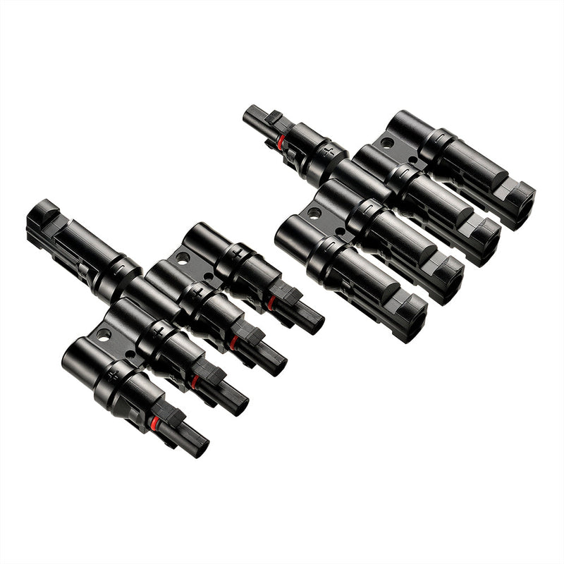 Rich Solar Y Branch Parallel Connectors 4-to-1 4-to-1 Weatherproof Parallel Connectors for Solar Panels