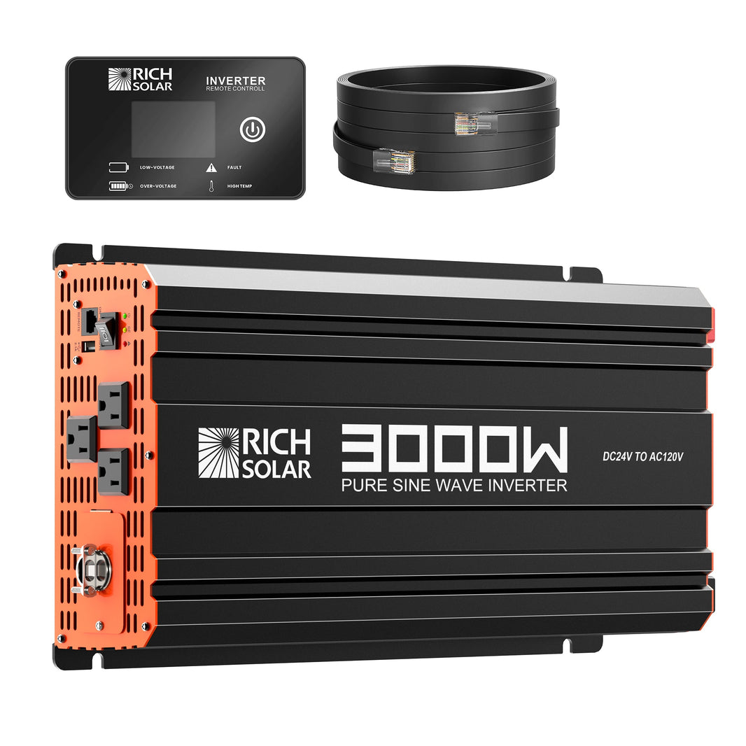 Rich Solar NOVA PURE MAX 3K 3000 Watt (3kW) 24 Volt Industrial Pure Sine Wave Inverter