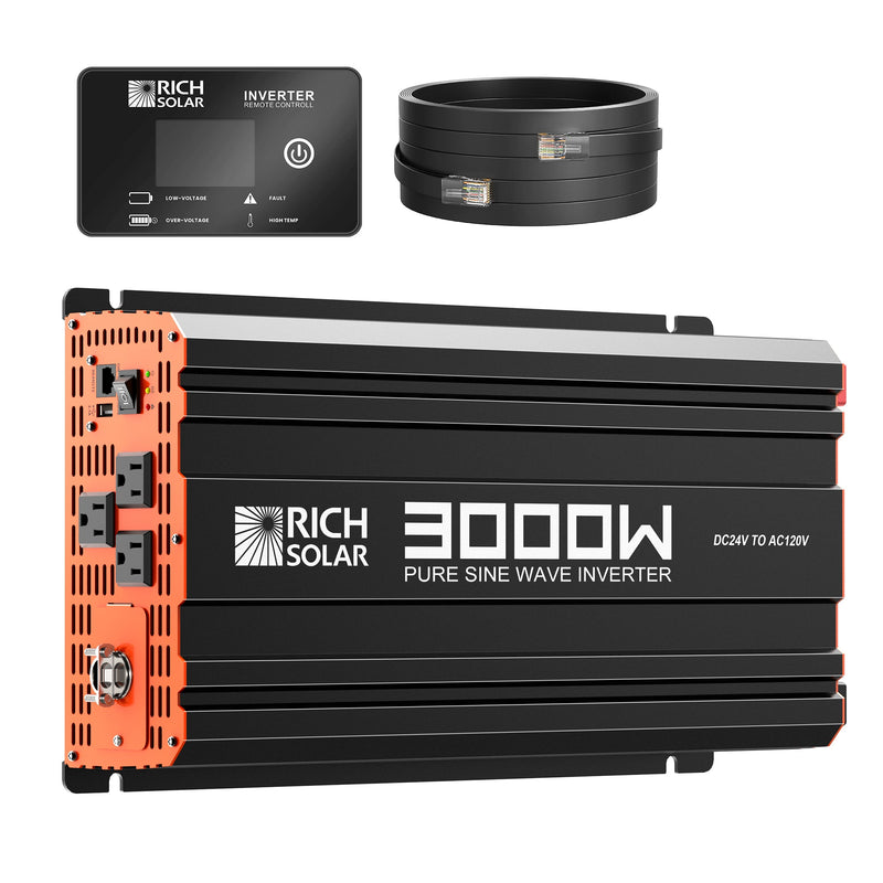 Rich Solar NOVA PURE MAX 3K 3000 Watt (3kW) 24 Volt Industrial Pure Sine Wave Inverter